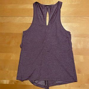 Lululemon open twist-back tank top in berry/wine size 8. Excellent condition.